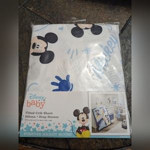 NEW Mickey Mouse Fitted Crib Sheet